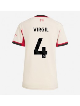 Billige Liverpool Virgil van Dijk #4 Bortedrakt Dame 2025-26 Kortermet